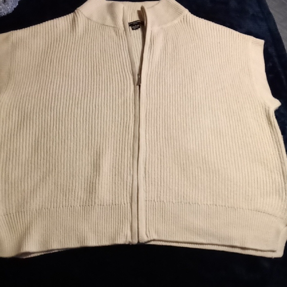 French Connection Beige Zip-Up Cardigan - Picture 1 of 1